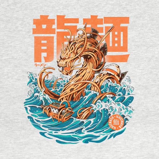 Great Ramen Dragon off Kanagawa by Ilustrata